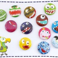 KakaduKid 12 Monster Buttons